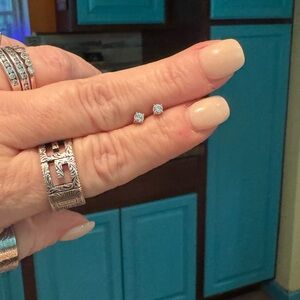 #328 0.3 ctw Moissanite earrings